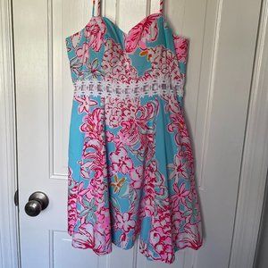Lilly Pulitzer - Lenore Lolita Sunglow Breakwater Blue Dress - Size 6